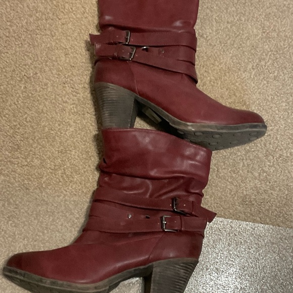 Trendy burgundy boots Taxi brand size 11 - Picture 3 of 5
